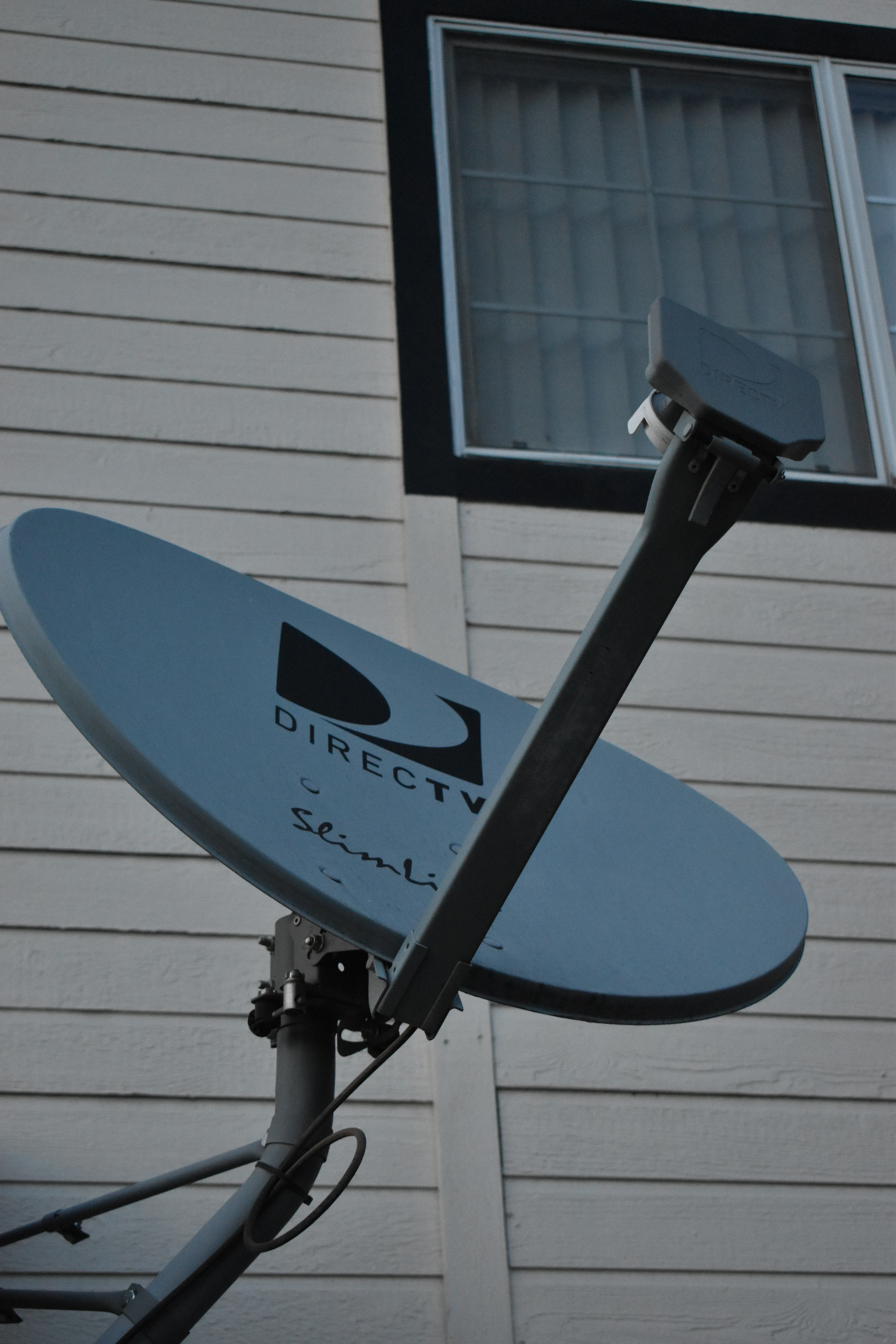 A Polaroid of a satelite dish