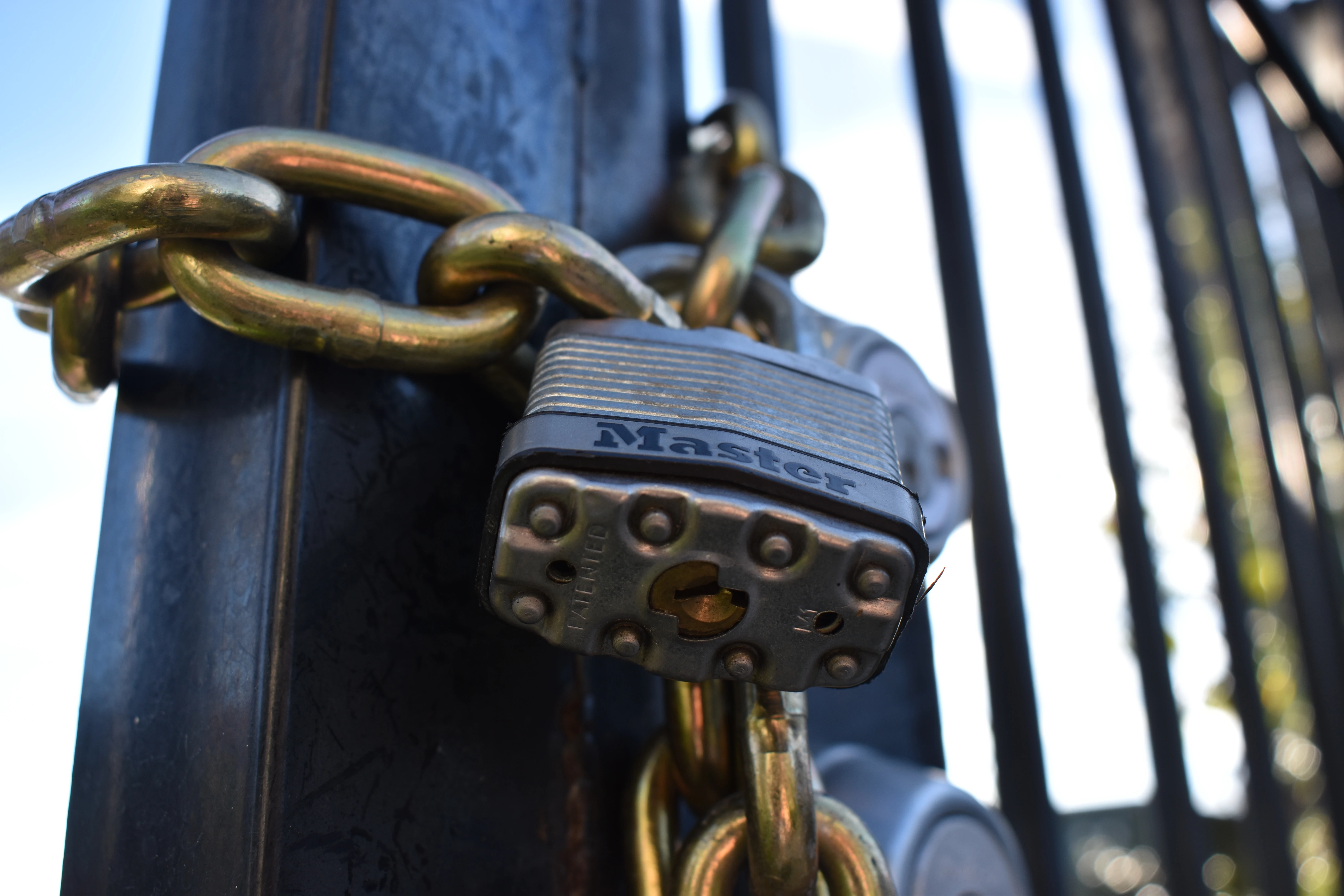 A Polaroid of a padlock