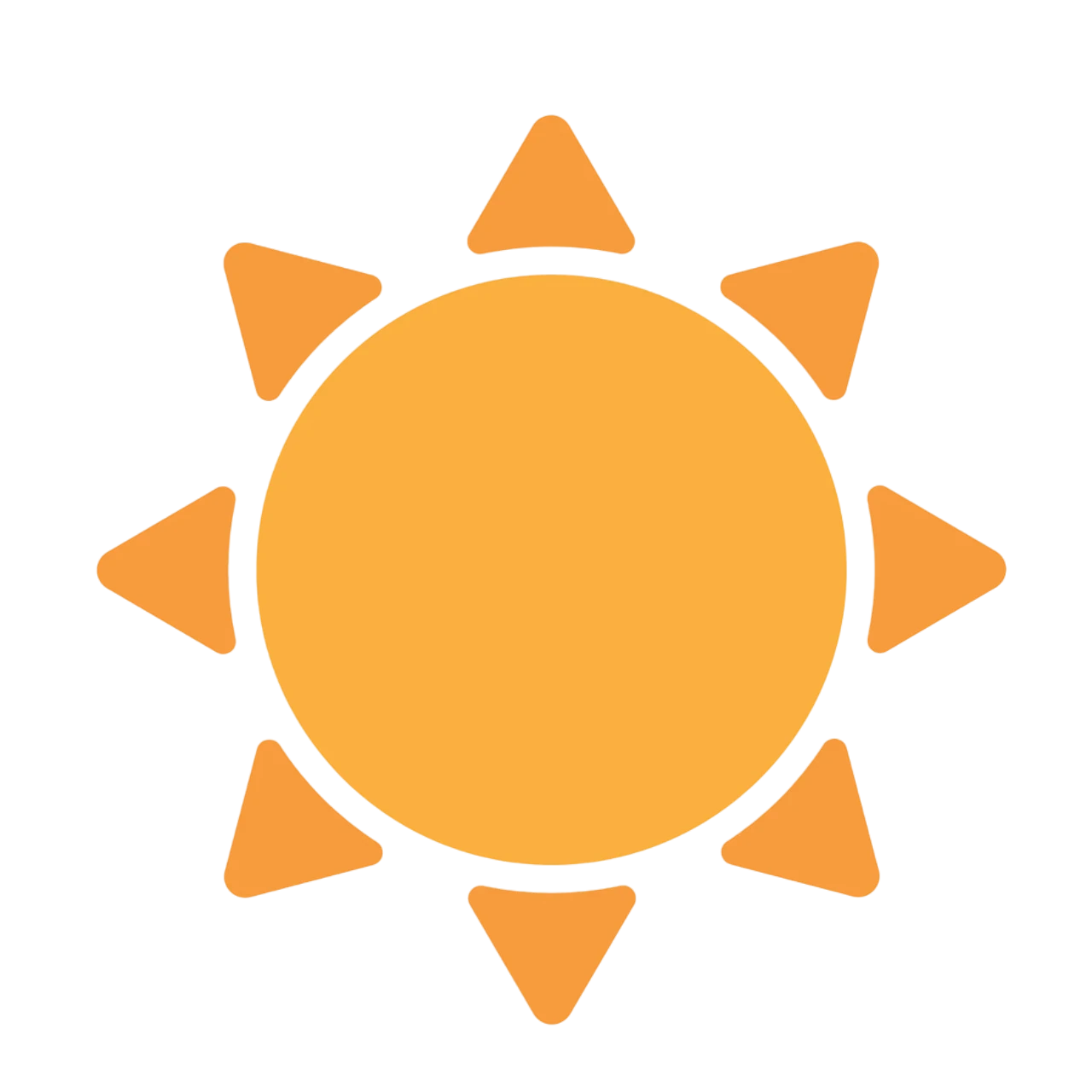 a styalized logo of the sun